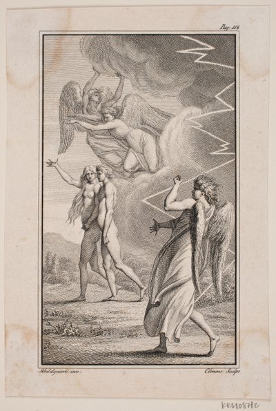 Ilustración de "Adán y Eva" de Johannes Ewald V de J.F. Clemens