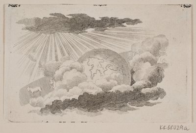 El globo terráqueo rodando entre nubes de J.F. Clemens