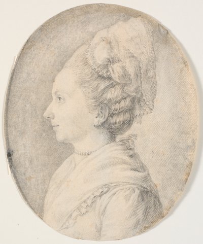Retrato de Mujer. Perfil a la Izquierda de J.F. Clemens