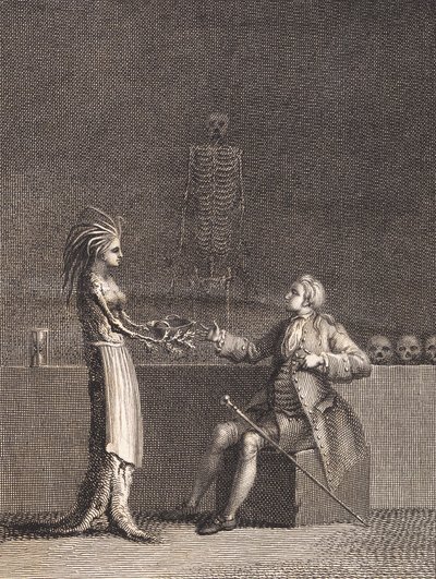 Niels Klim en la cámara anatómica de J.F. Clemens