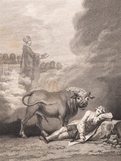 Niels Klim cree escuchar al diácono en la iglesia de Fane. II de J.F. Clemens
