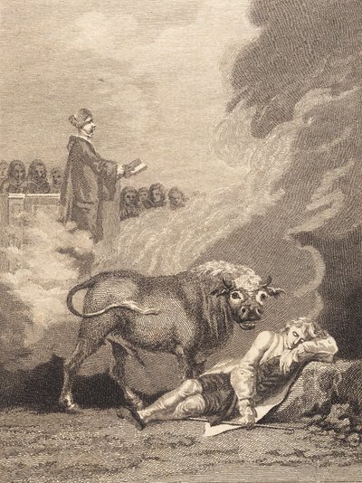 Niels Klim cree escuchar al sacristán en la iglesia de Fane. II de J.F. Clemens