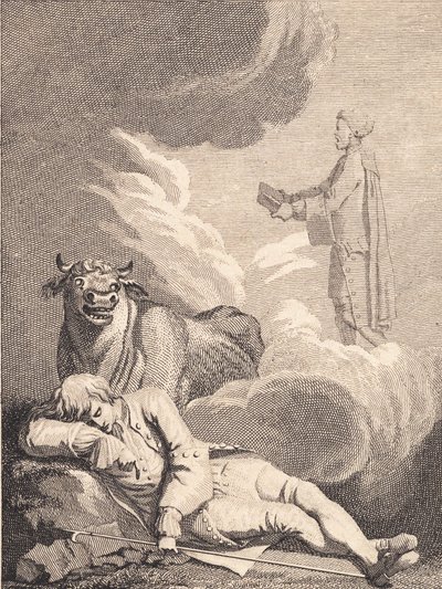 Niels Klim cree escuchar al sacristán en la iglesia de Fane. I de J.F. Clemens