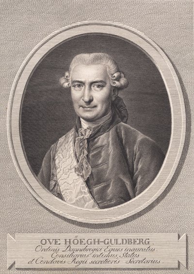Retrato de Ove Høegh-Guldberg de J.F. Clemens