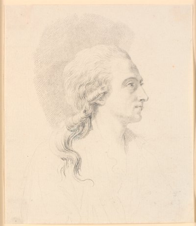 Retrato del escultor Alexander Trippel. Perfil a la derecha de J.F. Clemens