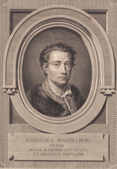 Retrato del pintor Johan Mandelberg de J.F. Clemens