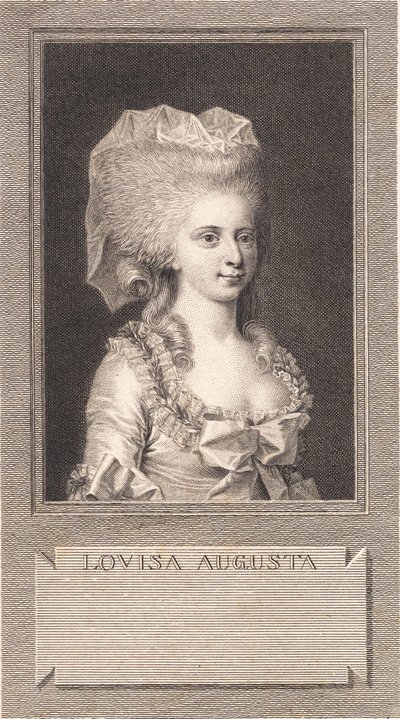 Retrato de la princesa Louise Augusta de J.F. Clemens