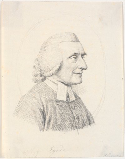 Retrato del pastor Paul Egede (1709-89) de J.F. Clemens