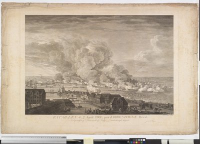 La batalla de Copenhague el 2 de abril de 1801 de J.F. Clemens