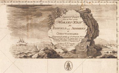 "Mapa especial de una parte de la costa noruega desde Egefield en Jedderen hasta Christiansand" de J.F. Clemens