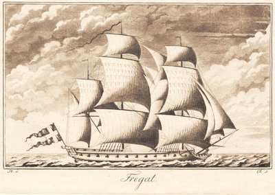 Suite de barcos. Fragata de J.F. Clemens