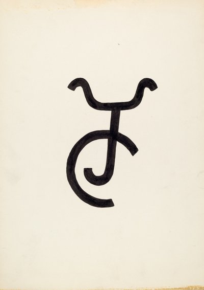 Marca de ganado, c. 1936 de J.Henry Marley