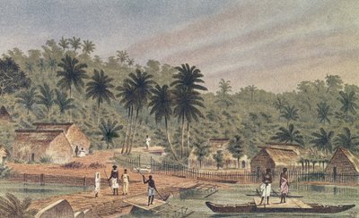 Pueblo de Ngaloa, Kandan, Fiji, de At Anchor por J.J. Wild de J.J. Wild