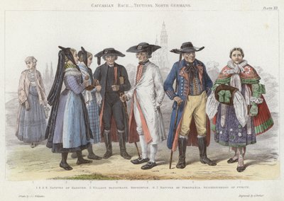 Raza Caucásica, Teutones, Alemanes del Norte de J.L. (after) Williams