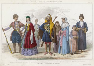 Razas georgiana, circasiana y armenia de J.L. (after) Williams