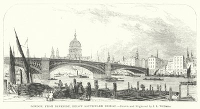 Londres, desde Bankside, debajo del Puente Southwark de J.L. (after) Williams