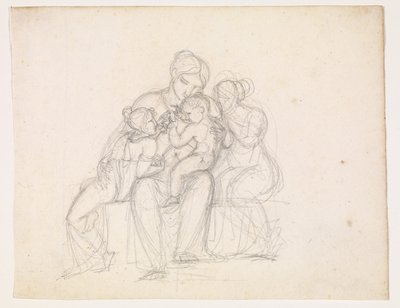 Grupo de figuras. Mujer y 3 niños de J.L. Lund