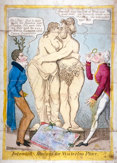 Estatuas previstas para Waterloo Place, 1821 de JL Marks