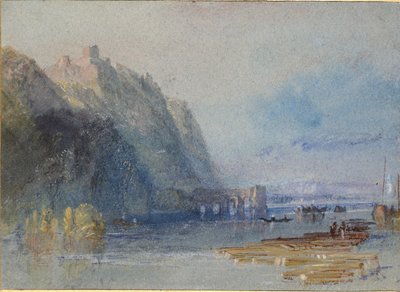 Chateau Hamelin, entre Oudon y Ancenis, c. 1830 de Joseph Mallord William Turner
