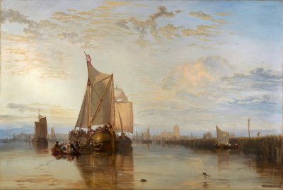 Dort o Dordrecht: El barco de Dort desde Rotterdam calmado, 1818 de Joseph Mallord William Turner