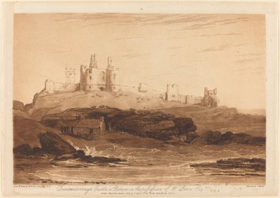 Castillo de Dunstanborough, publicado en 1808 de Joseph Mallord William Turner