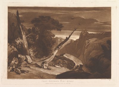De la Reina de las Hadas de Spenser, Liber Studiorum, parte VII, placa 36 de Joseph Mallord William Turner