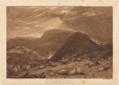 Hind Head Hill, publicado en 1811 de Joseph Mallord William Turner