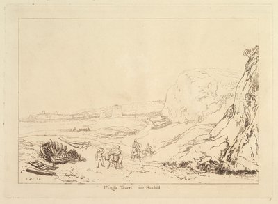 Torres Martello cerca de Bexhill, Sussex, Liber Studiorum, parte VII, placa 34, 1811 de Joseph Mallord William Turner