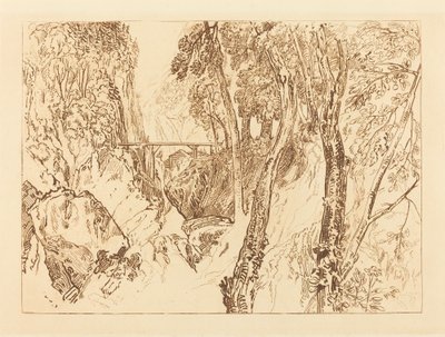 Molino cerca de la Gran Cartuja, publicado en 1816 de Joseph Mallord William Turner