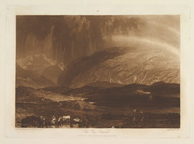 Turbera, Escocia Liber Studiorum, parte IX, placa 45, 23 de abril de 1812 de Joseph Mallord William Turner