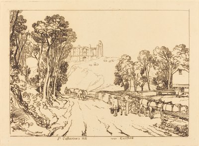 Colina de Santa Catalina cerca de Guilford, publicado 1811 de Joseph Mallord William Turner