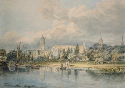 Vista sur de Christ Church desde los prados de Joseph Mallord William Turner