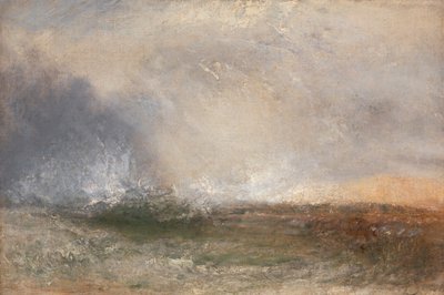 Mar Tempestuoso Rompiendo en una Orilla de Joseph Mallord William Turner