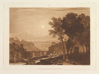 El Puente y las Cabras Liber Studiorum, parte IX, placa 43 de Joseph Mallord William Turner