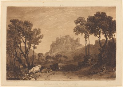 El castillo sobre los prados, publicado en 1808 de Joseph Mallord William Turner