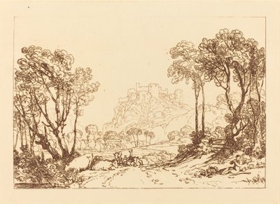 El castillo sobre los prados de Joseph Mallord William Turner