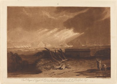La quinta plaga de Egipto, publicada en 1808 de Joseph Mallord William Turner