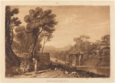 La mujer y el tamborín, publicado en 1807 de Joseph Mallord William Turner