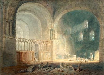 Transepto de la Abadía de Ewenny, Glamorganshire, 1797 de Joseph Mallord William Turner