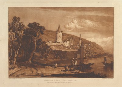 Ciudad de Thun, Suiza Liber Studiorum, parte XII, placa 59, 1 de enero de 1816 de Joseph Mallord William Turner