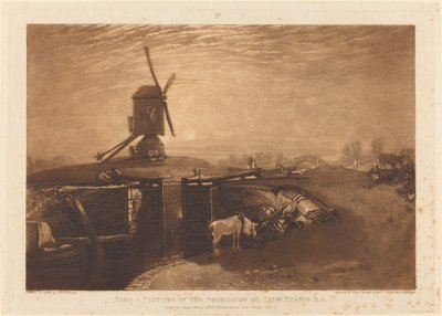Molino de viento y esclusa, publicado 1811 de Joseph Mallord William Turner