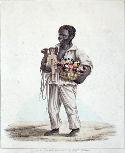 Vendedor de marionetas en el carnaval, Kingston, Jamaica de J.M. Belisario