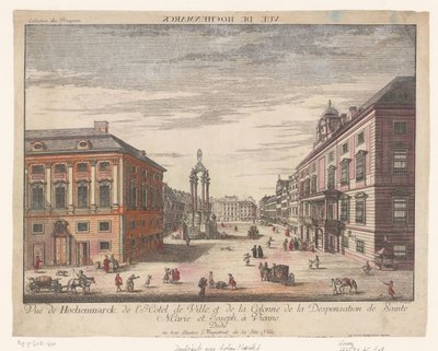 Vista del Hohe Markt de Viena Vista de Hochenmarck (título sobre objeto) de J.M. Siccrist