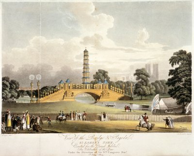 Vista del puente chino y la pagoda en St James
