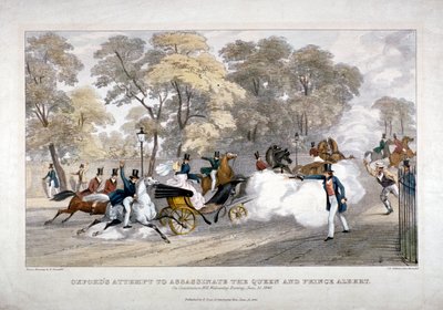 Intento de asesinato contra la Reina Victoria, Constitution Hill, Westminster, Londres, 1840 de JR Jobbins