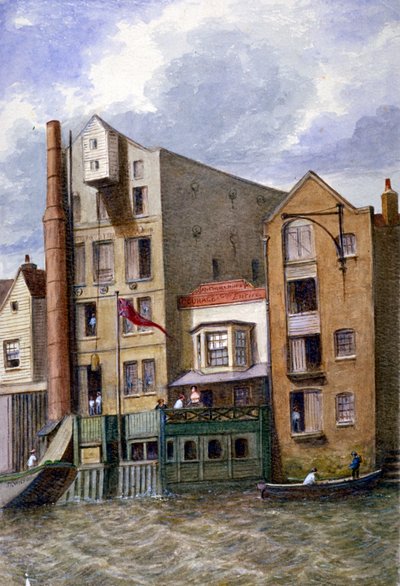 Anchor and Hope Inn, New Crane Stairs, Shadwell, Londres, c. 1870 de JT Wilson