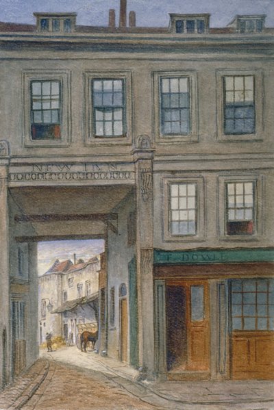Vista de New Inn, Old Bailey, Ciudad de Londres, 1868 de JT Wilson