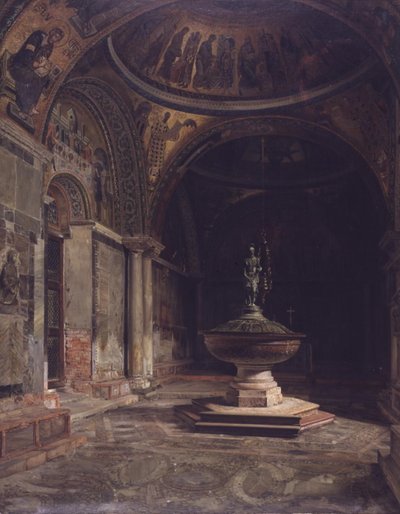 El interior del Baptisterio en la Basílica de San Marcos en Venecia de J.Th. Hansen