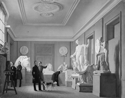 El estudio de Thorvaldsen en la Real Academia de Bellas Artes, Copenhague de J.V. Gertner