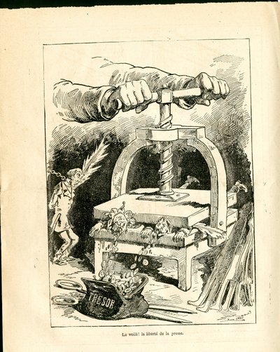 Le Triboulet, sátira en blanco y negro de J. (1847 1892) Blass